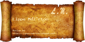 Lippe Márton névjegykártya