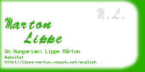 marton lippe business card
