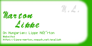 marton lippe business card